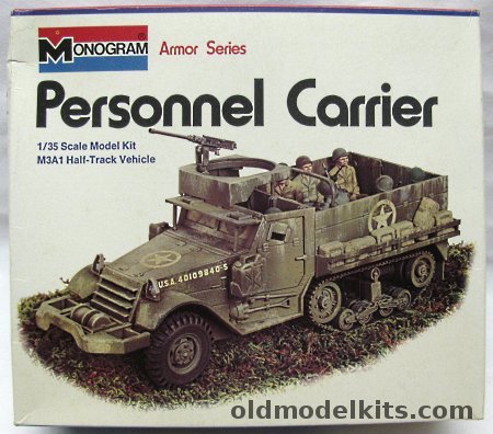 Monogram 1/35 Personnel Carrier M3A1 Half Track Vehicle - Combat Series Issue, PM157-150 plastic model kit